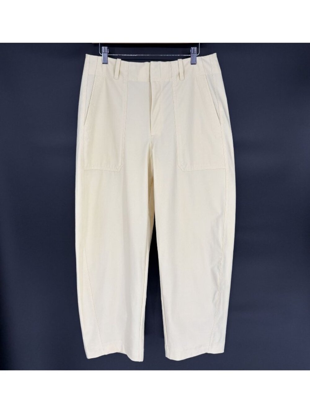 Athleta Womens Skyline High Rise Barrel Leg Pant 14 Solstice Yellow Utility Crop